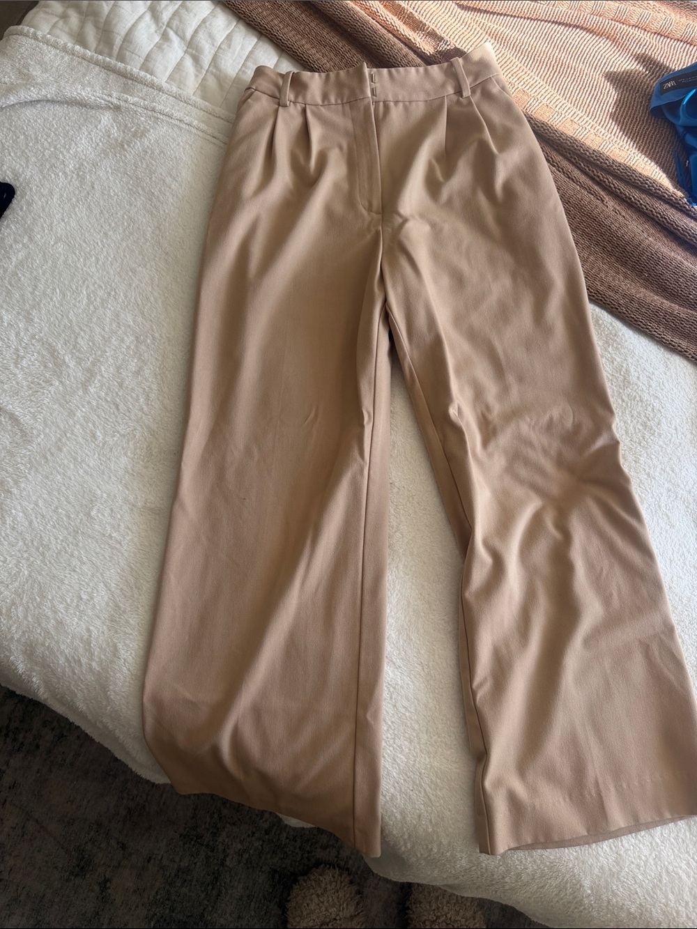 Favorite Daughter Wide-Leg Pants in Beige Tan
